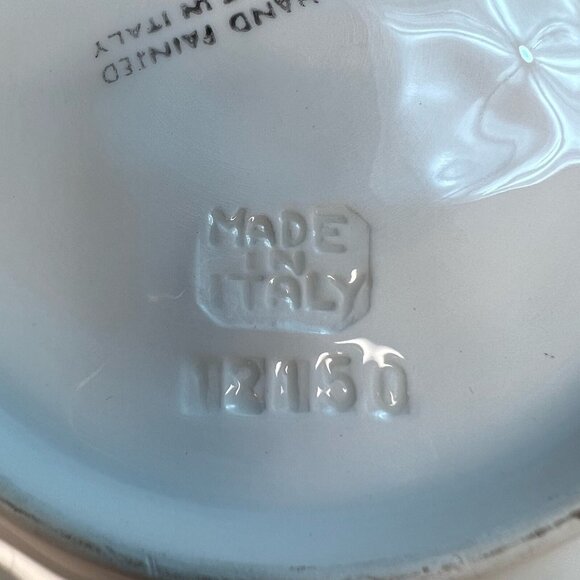 8.5” Pink Flower Daisy Serving Bowl Dish Marshall Field's Made In Italy #12150 - Picture 6 of 7